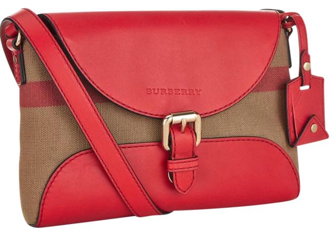 Burberry Henham Red Leather Cross Body Bag