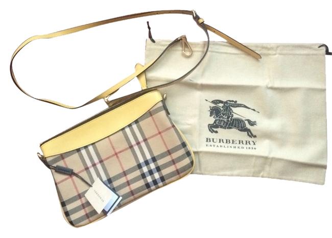 Burberry Horseferry Check Peyton 4400024070 Saffron Yellow Clutch