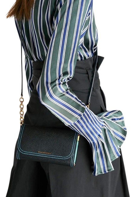 Burberry Horsham Black Leather Cross Body Bag