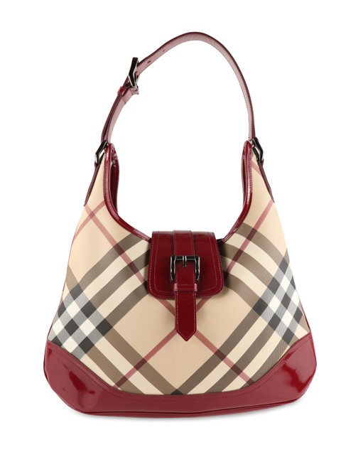 Burberry House Check Brooke Beige Coated Canvas Hobo Bag