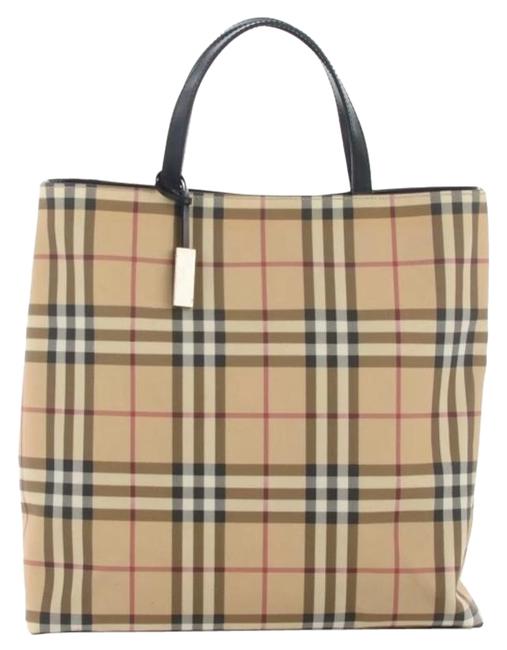 Burberry House Check Large Tote Black Hobo Bag