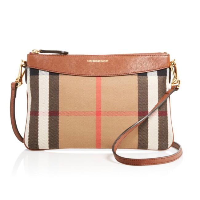 Burberry Housecheck Derby Tan Cross Body Bag