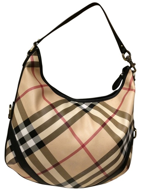 Burberry Jambo Nova Check Pvc Hobo Bag