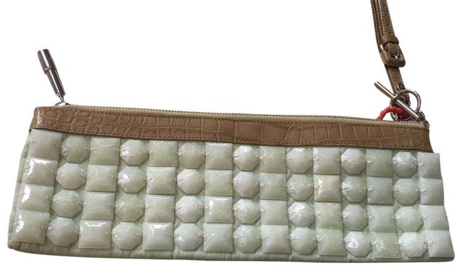 Burberry Jeweled New Beige Alligator Clutch