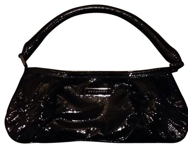 Burberry Knotted Patent Sling Black Clutch