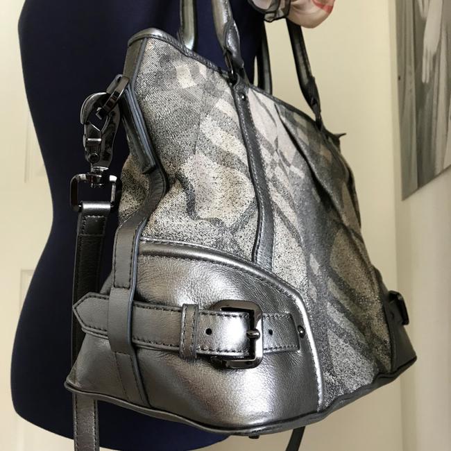 Burberry Large Grey Leather Cross Body Bag