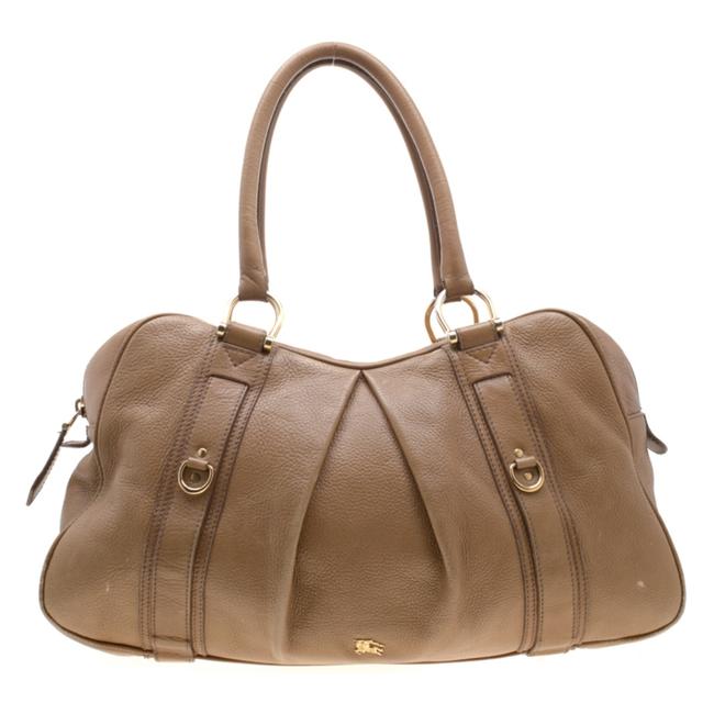 Burberry Large Malika Brown Leather Hobo Bag