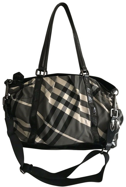 Burberry Large Weekender Plaid Nylon Cross Body Bag