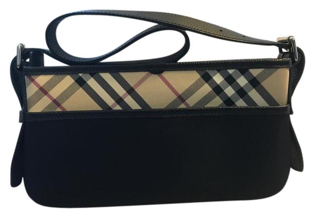 Burberry Leather BlackCheck Clutch