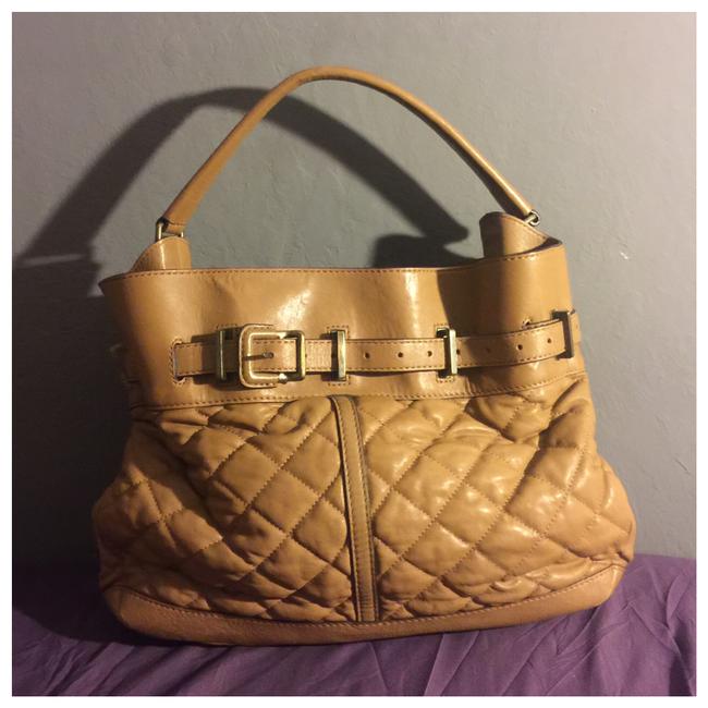 Burberry Leather Jumbo Quilted Beaton Beige Hobo Bag