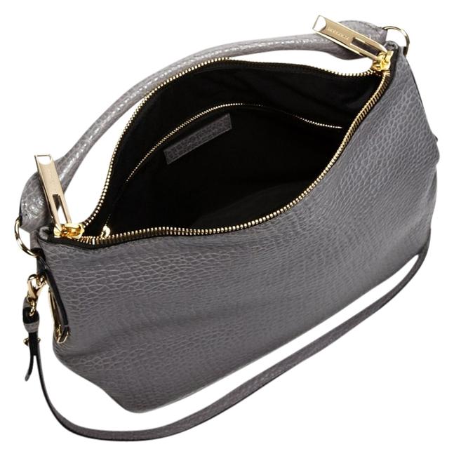 Burberry Ledbury Grey Pebbled Leathet Hobo Bag