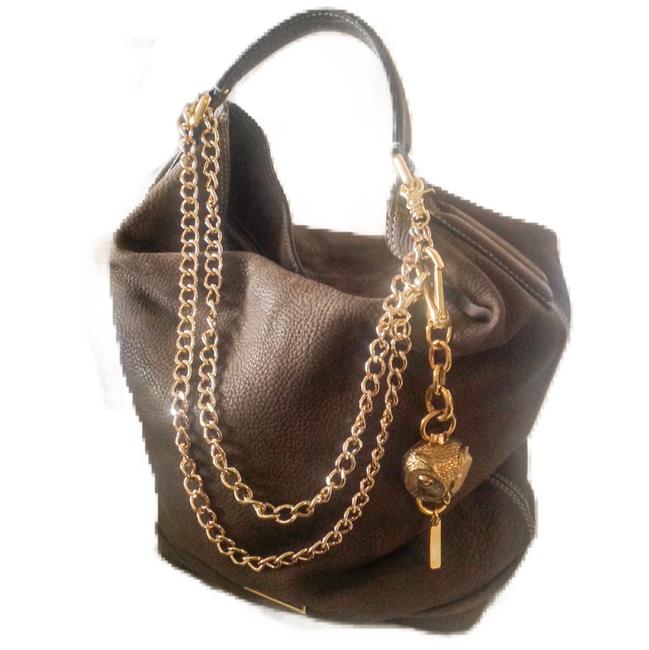 Burberry Tote Bucket Lg GreyOlive Nubuck Leather Hobo Bag