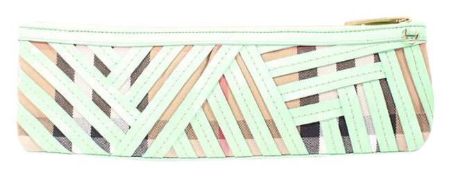 Burberry Crossbody Lime Green Nova Check Clutch