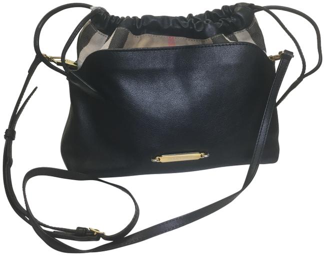 Burberry Little Crush Handbag Black Leather Cross Body Bag