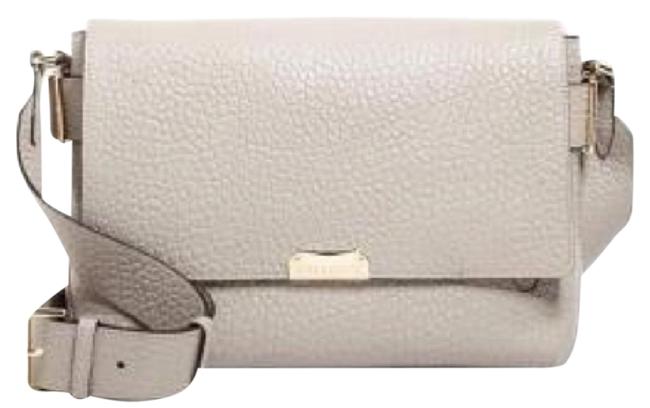 Burberry Lockford Medium Pale Gray Leather Cross Body Bag