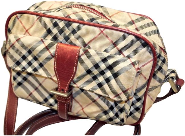 Burberry Messenger London Blue Label Canvas Leather Cross Body Bag