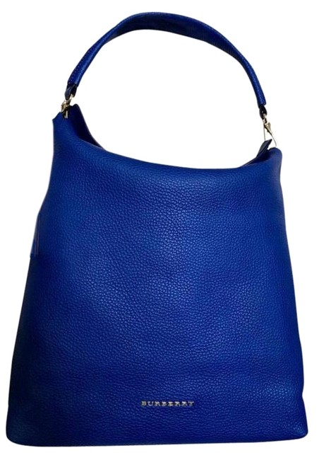 Burberry London Brilliant Blue Leather Hobo Bag
