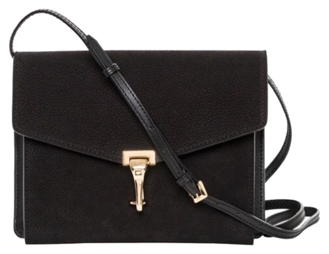 Burberry Macken Black Nubuck Leather Cross Body Bag