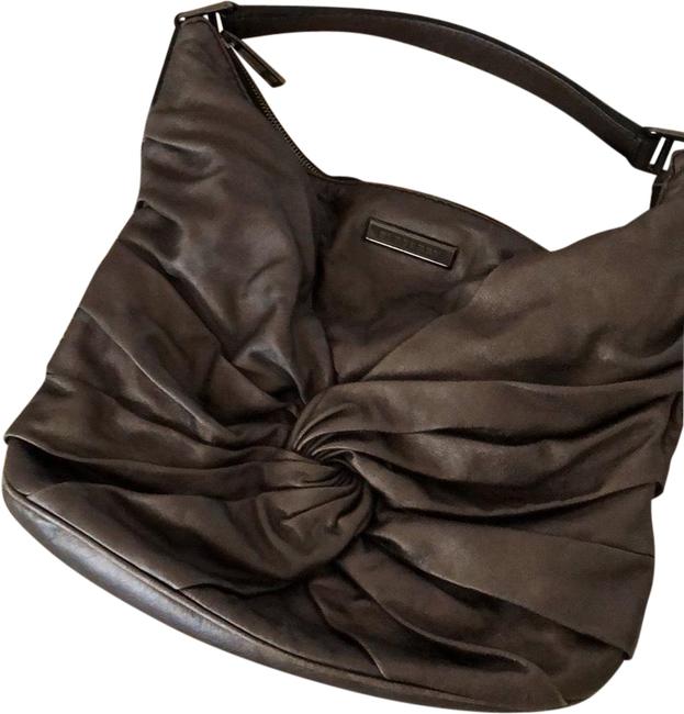 Burberry Maggie Knot Mettalic Lambskin Leather Hobo Bag