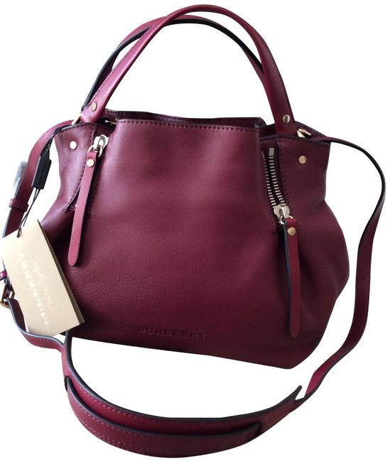 Burberry Maidstone Red Burgundy Leather Cross Body Bag