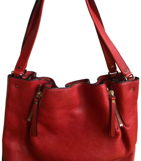 Burberry Shoulder Maidstone Red Leather Hobo Bag