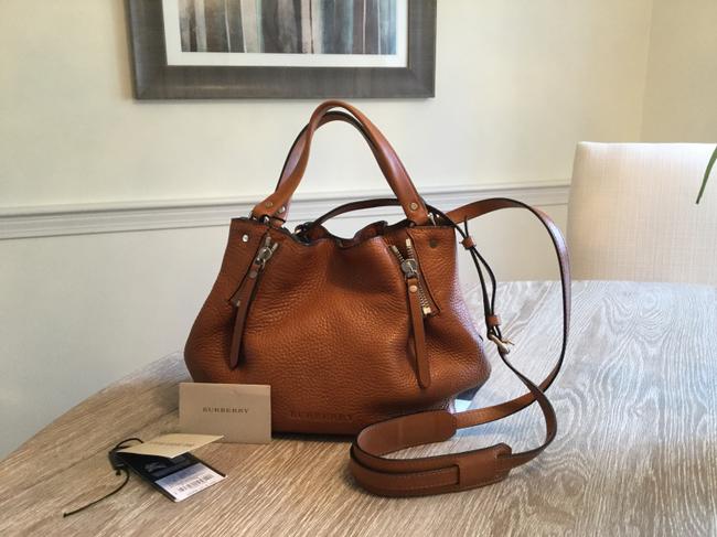 Burberry Maidstone Tote Saddle Brown Leather Cross Body Bag