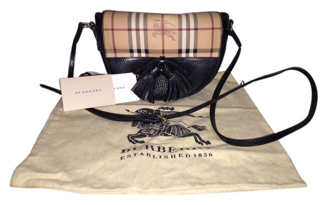 Burberry Maydown Black Leather Cross Body Bag