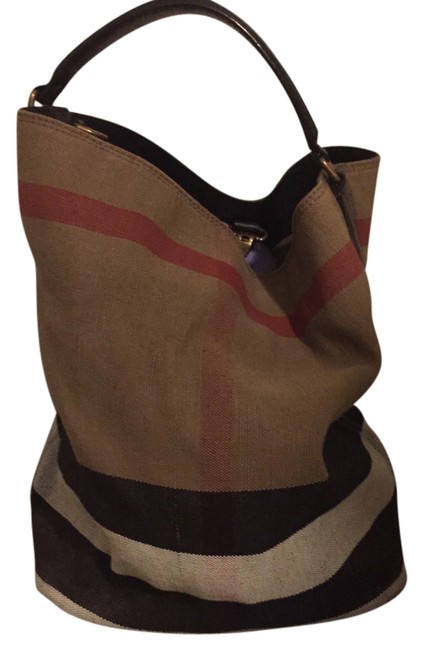 Burberry Medium Ashby Canvas Hobo Bag