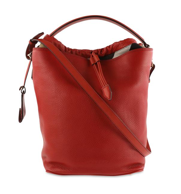 Burberry Medium Ashby Red Calfskin Leather Hobo Bag