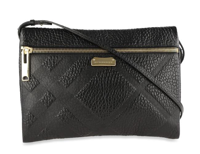 Burberry Medium Balmoral Black Calfskin Leather Clutch
