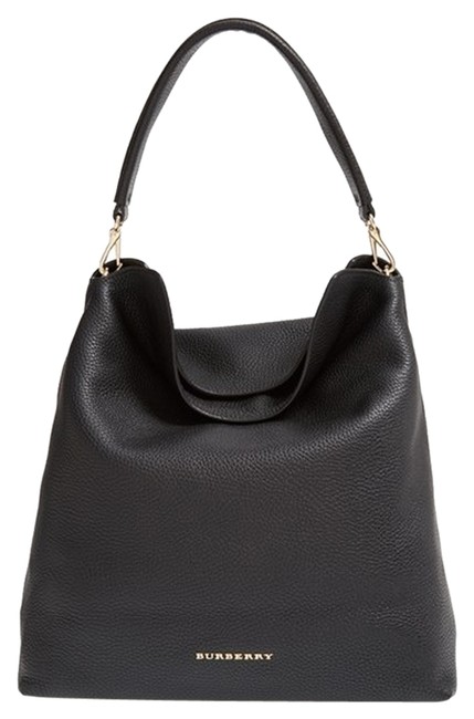 Burberry medium Cale Black Leather Hobo Bag