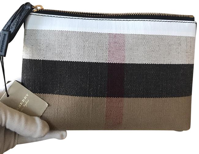 Burberry Medium Canvas Check Clutch