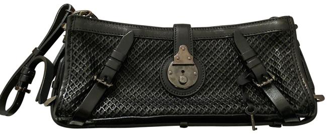 Burberry Mesh Black Leather Clutch