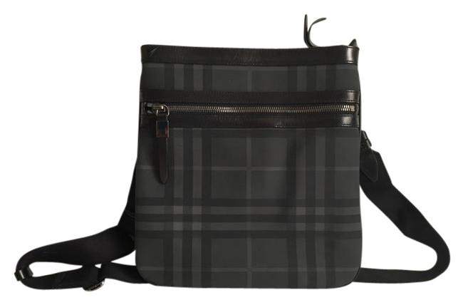 Burberry Messenger Blue Coated Canvas Cross Body Bag