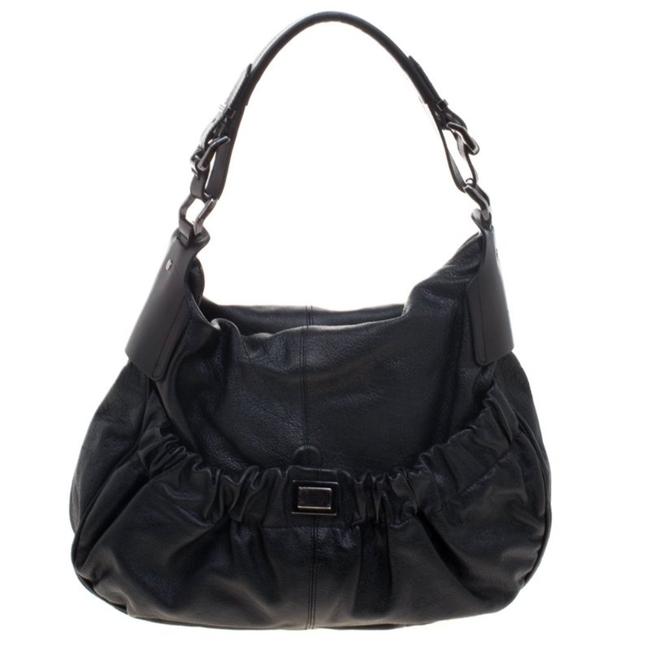 Burberry Metallic Warrior Black Leather Hobo Bag