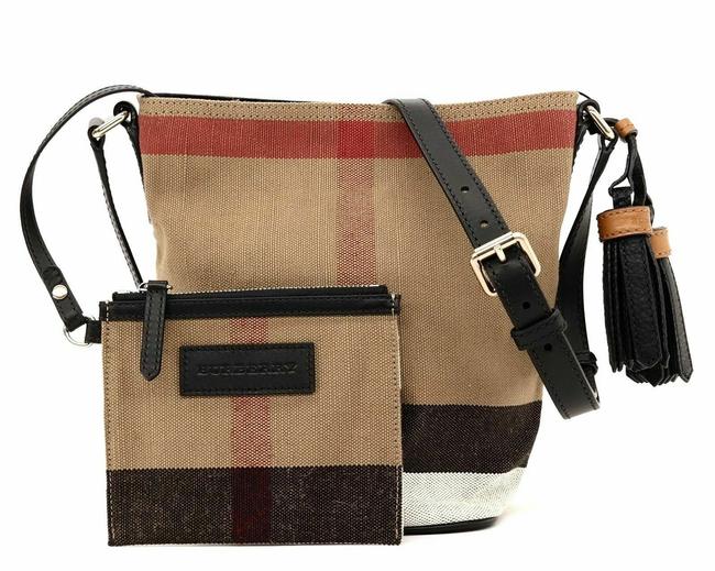 Burberry Mini Ashby Tassel Black Canvas Cross Body Bag