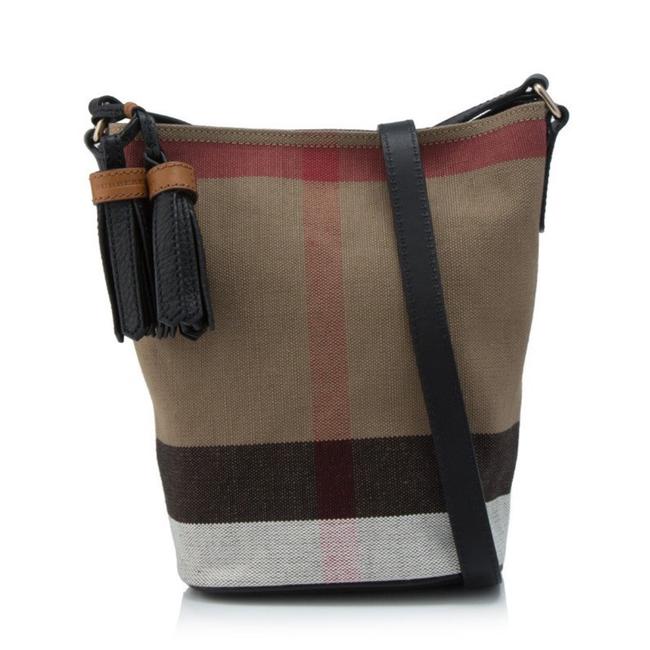 Burberry Bucket Mini Monogram CanvasLeather Cross Body Bag
