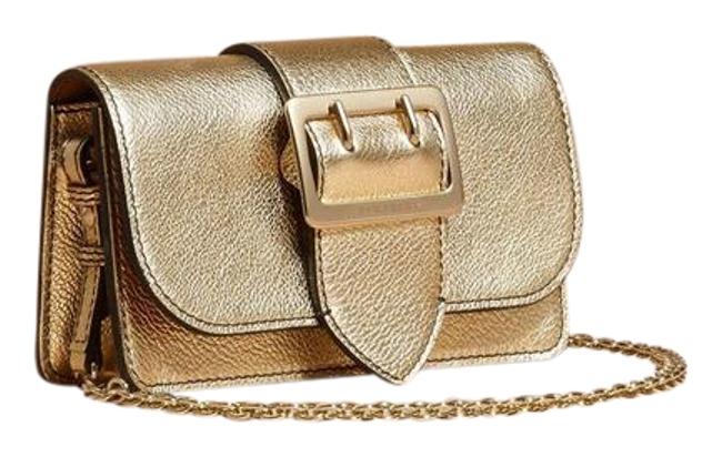 Burberry Mini Buckle Gold Leather Cross Body Bag