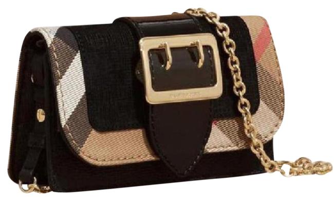 Burberry Clutch Mini Buckle Leather Cross Body Bag