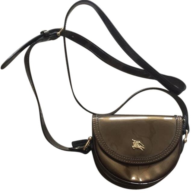 Burberry Mini Dark Nickel Patent Leather Cross Body Bag