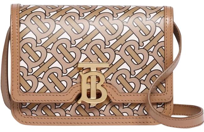 Burberry Mini Tb Monogram Brown Leather Cross Body Bag