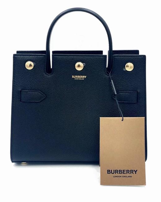 Burberry Mini Title Black Leather Cross Body Bag