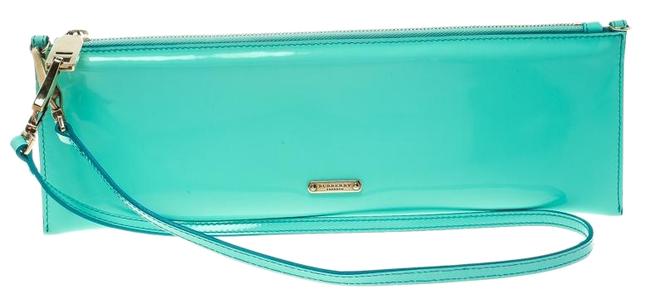 Burberry Mint Parmoor Green Patent Leather Clutch