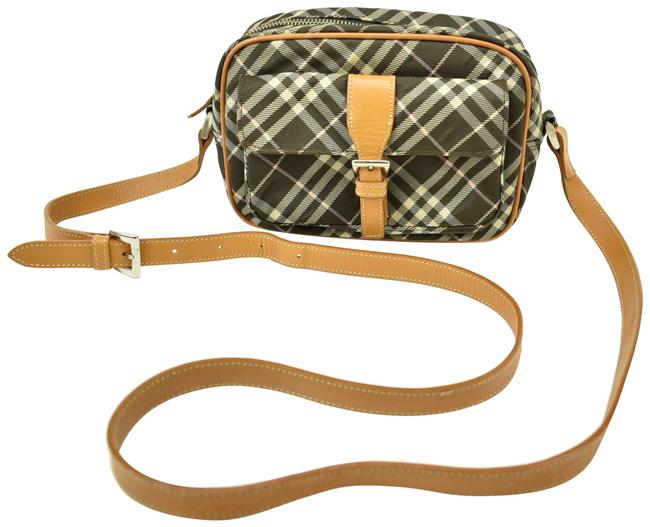 Burberry Mm Brown Nova Check Leather Cross Body Bag