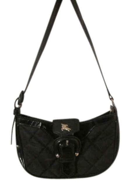 Burberry Monogram Black Quilted Hobo Bag