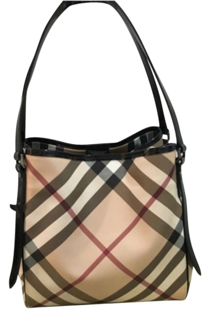 Burberry Monogram Leather Hobo Bag