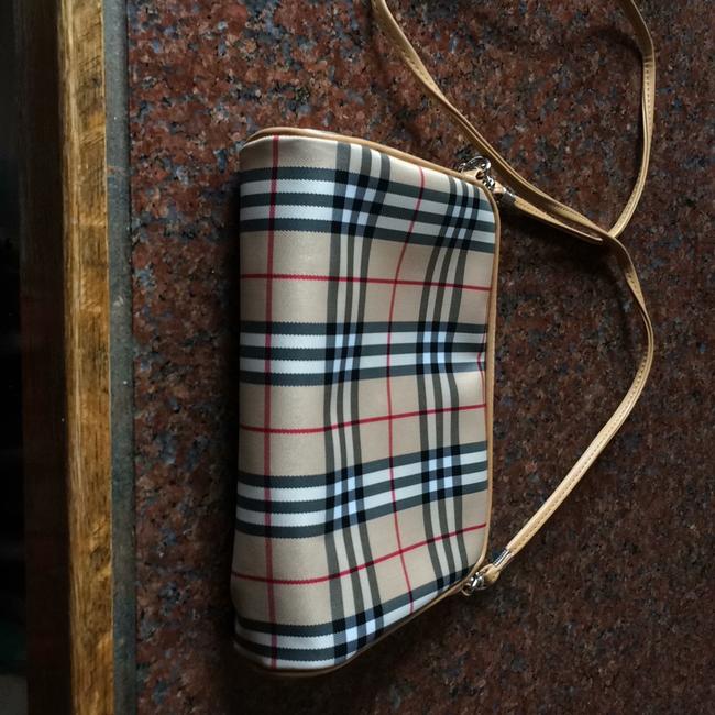 Burberry Multi Plaid Canvas Cross Body Bag