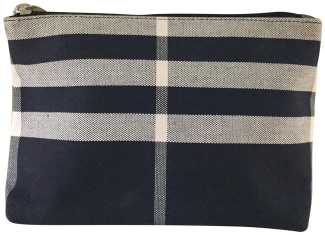 Burberry Navy Multi Cotton Clutch