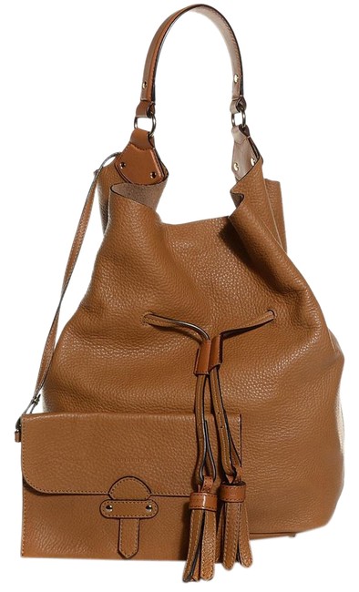 Burberry New Large Ashby Drawstring with Pouch Brown Leather Hobo Bag