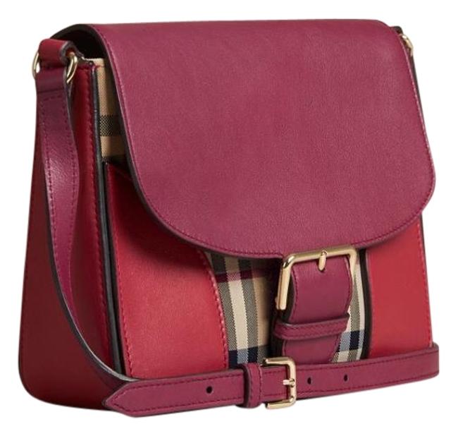 Burberry New Small Horseferry Check and Leather Cross Body Bag